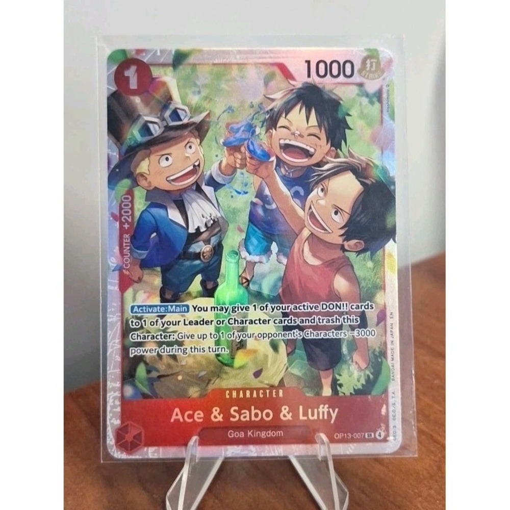 Ace & Sabo & Monkey Luffy OP13-007 - One Piece TCG English - SR Foil